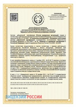 Приложение к сертификату для ИП Красноармейск Сертификат СТО 03.080.02033720.1-2020
